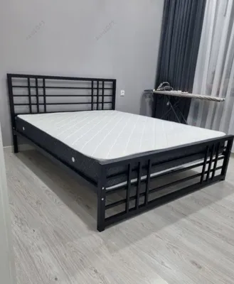 Двуспальная кровать Loft krovat темир крават metal kalavat Лофт 340 1