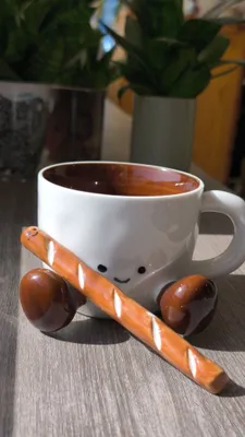 Кружка с ножками и ложечкой Багет 1