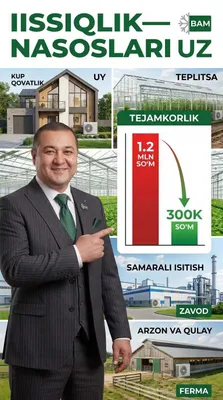 FanKoil тепловой насос Аккурган — отопительный насос, скидка 40% 1