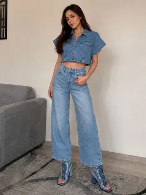 Джинсовый костюм Zara 1