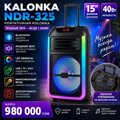 Портативная колонка NDR-325 новая магазине SHIVAKI