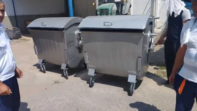 1100 litrli metall chiqindi qutisi | yetkazib berish 1