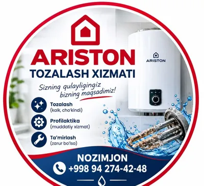 Услуги по очистке Ariston, сантехнические и электрические услуги 1