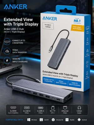 Anker USB-C Hub (14-in-1) • Доставка • Новый