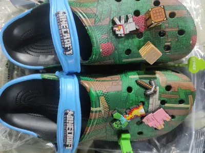 Crocs Minecraft тапочки 1