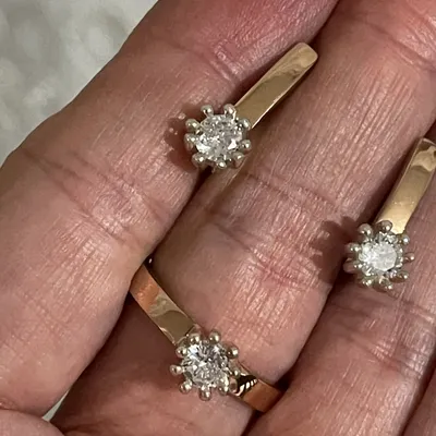 серебряный комплект 925 пробы и золото 375 пробы 4