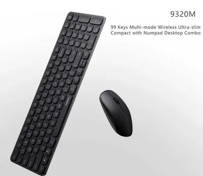 Беспроводной комплект клавиатура+мышь Rapoo 9320M BLACK Dual Mode BT 1