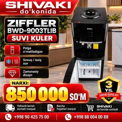 Ziffler BWD-9003TLIB suv kuleri muzlatgichli yangi