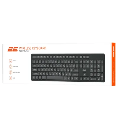 } Keyboard 2E KS260 WL BT Black EN/UA/RU 1