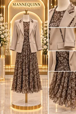 Klassik Floral Kostyum-Ko‘ylak 1