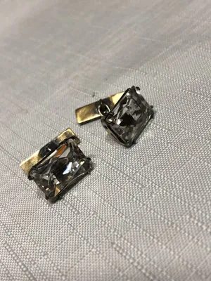 Запонки серебро 875 пробы со звездой 1