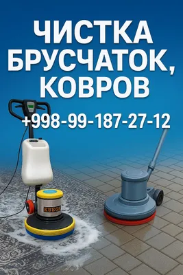 Чистка брусчатки,кафеля и ковров 1