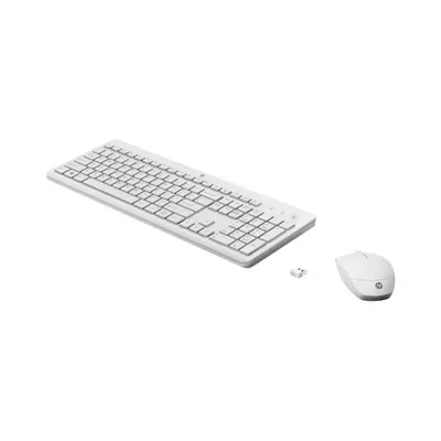 Клавиатура + Мышь HP / 230 / Белый / Беспроводной / батарейки 1
