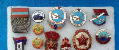 значки СССР тяжелые спорт, ГТО, отличники, медики 1