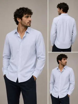 Рубашка ZARA Relaxed Fit (L) 1