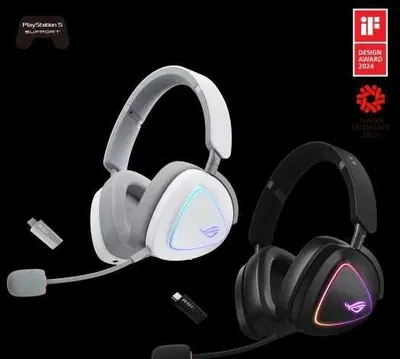 ASUS ROG Delta II — simsiz o‘yin garniturasi, Bluetooth/2.4 GGs