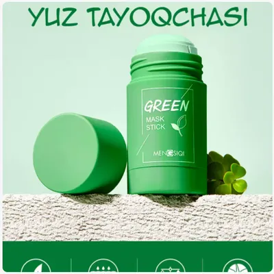 Yuz uchun tayoqcha niqobi Green Mask qora nuqta 1