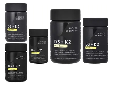 Sports Research D3 K2 D3 K3 D3 + K2 D3 + K2 o‘simlik asosida 1