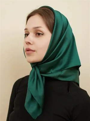 Платок зеленый на шею или на голову из Турции 1
