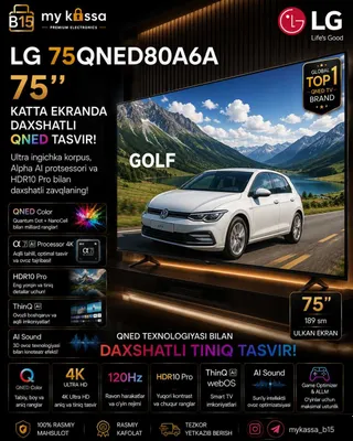 LG 75QNED80A6A / Dasatavka / New