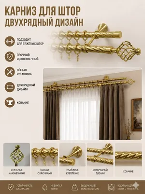 Карниза двухрядный металлический 1