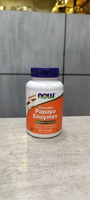 Now Chewable Papaya Enzymes, 180 dona so‘riladigan tabletka