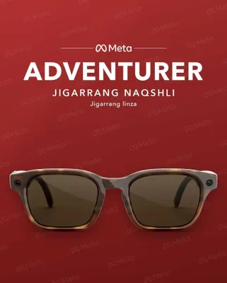 Meta Glasses Adventurer Classic Tortoise, jigarrang linza — original 1