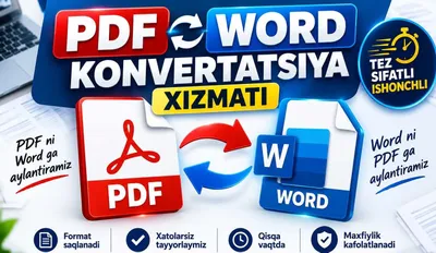 PDF, Word va JPG formatlarini bir-biriga tez va sifatli konvertatsiya 1