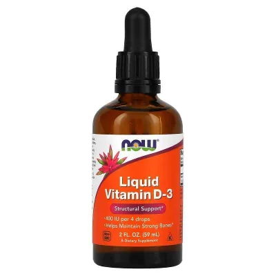 NOW Foods, Liquid Vitamin D-3, Жидкий витамин D3, (400 МЕ), 59 мл 1