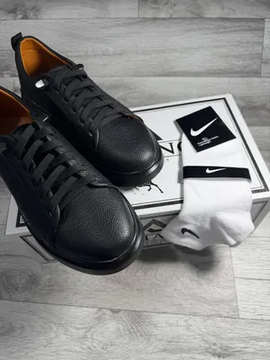 Премиальные чёрные кроссовки Santoni — классический стиль 1