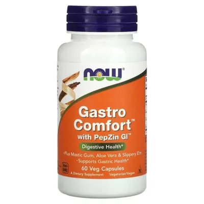 Gastro Comfort с PepZin GI NOW Гастро Комфорт+ Цинк-Карнозин 60 капс 1