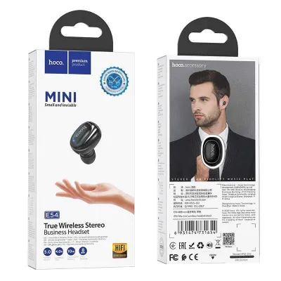 Mikrofonli Hoco E54 Mia Mini simsiz garniturasi (qora)