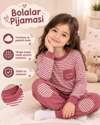 bolalar pijamasi qiz o‘g‘il uchun,детские пижамы 1