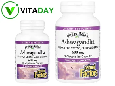 Natural Factors Stress-Relax ашваганда Ashwagandha 1