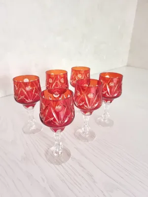 Цветные хрустальные фужеры 1