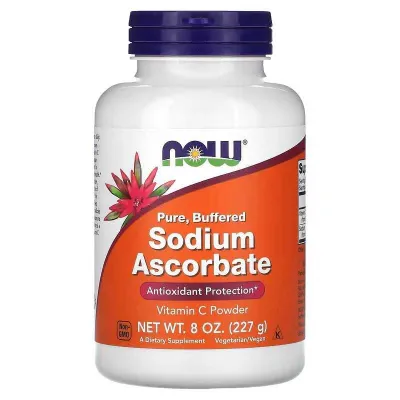 NOW Foods, Sodium Ascorbate, natriy askorbat — 227 g kukun 1