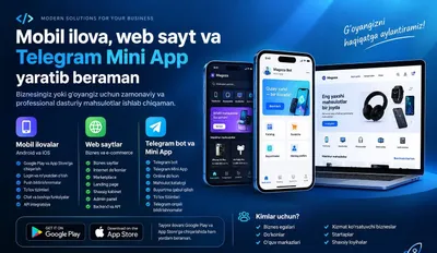 Разрабатываю мобильные приложения, веб-сайты и Telegram Mini App.