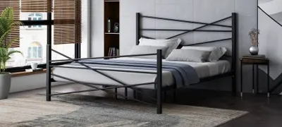 Двуспальная кровать Loft krovat темир крават metal kalavat Лофт 1