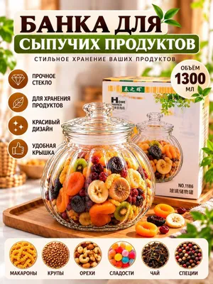 Контейнер для хранения, стеклянная банка, контейнер 1