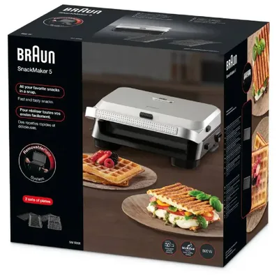 Вафельница и гриль для сендвичей Braun SM5006 1