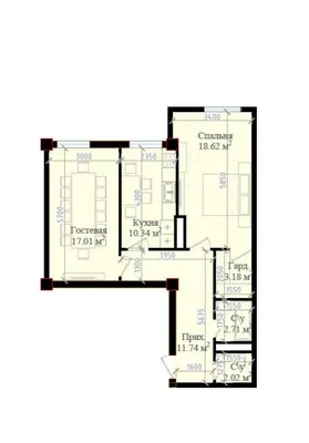 Yakkasaroyda 65.61 m², 3 xonali kvartira ijaraga 1