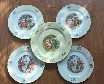 Original! «Madonna» chinni idishlar to‘plami, GDR (5 ta buyum) 1
