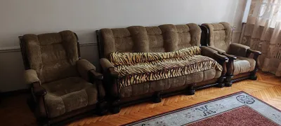 Мягкая мебель, 2 кресла и 1 диван