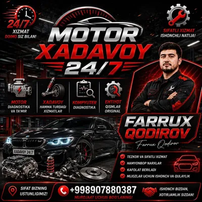 Motor Xadavoy 24/7xizmati