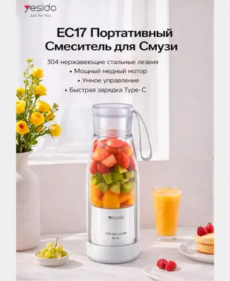 Yesido EC17 portativ blender 450 ml, USB-C, 6 ta pichoq, simsiz 1