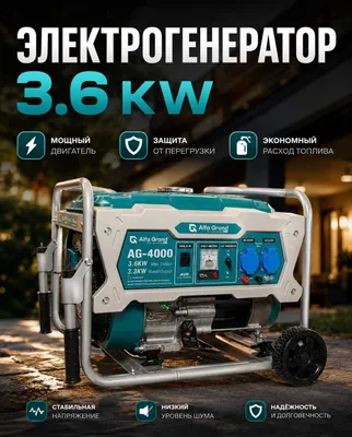 Бензиновый электрогенератор Alfa Grand 3,6 кВт 220В AG 4000 1