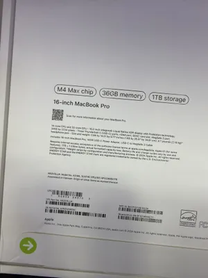 Macbook pro 16 36/1tb m4 max silver