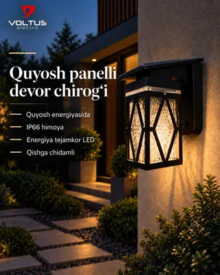 dekorativ quyosh panelli chiroq