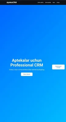Apteka uchun tayyor CRM - sotiladi 1