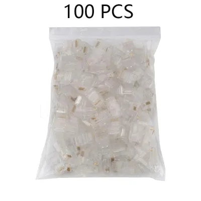 RJ45 Cat6 konnektori (100 dona)